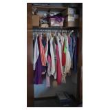 Bedroom Closet w/ Ladies Clothes & More