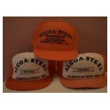 3 pcs. Vintage Alcoa Steel Trucker Hats