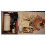 Large Lot of Sewing Materials, Remnants & Notions