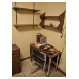 Vintage Office Desk, Chair & Wall Shelves