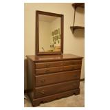 Vintage 3-Drawer Dresser w/ Mirror