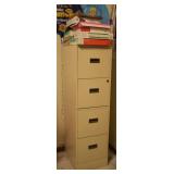 Locking File Cabinet w/ Files & Supplies w/ Keys