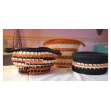 3 pcs. Vintage Woven Yarn Baskets