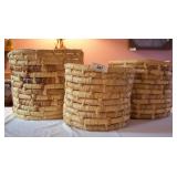 3 pcs. Graduated Woven Corn Husk Baskets