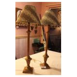 Set of Animal Print Lamps - working