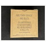MILITARY GRADE MG BUCK 25 ROUNDS