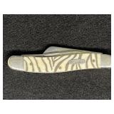 CASE ZEBRA BONE MEDIUM STOCKMAN KNIFE