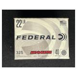 FEDERAL 22 LR 40 GRAIN 325 ROUNDS