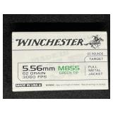 WINCHESTER 5.56 MM 62 GRAIN 20 ROUNDS
