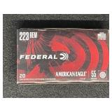 FEDERAL AMERICAN EAGLE 223 REM 20 ROUNDS