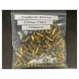 FEDERAL 45 ACP 100 ROUNDS