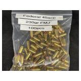 FEDERAL 45 ACP 100 ROUNDS