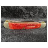 CASE XX DARK RED BONE 4" TRAPPER KNIFE