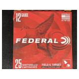 FEDERAL FIELD & TARGET 12 GAUGE 25 ROUNDS