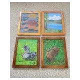 4 Pcs. Hand Crafted Art & Frames