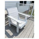 White Painted Wooden Patio Chair