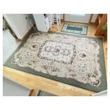Floral Area Rug w/ Door Mat