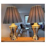 Pair of  Lamps 30" tall - both work