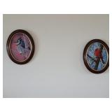 Framed Bird Paintings - Hallada Original
