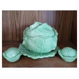 Cabbage Soup Bowl w/ Salt & Pepper Shaker