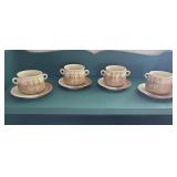 Vintage Soup Bowls w/ plates
