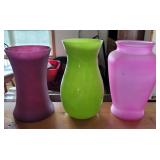 3 Colorful Vases