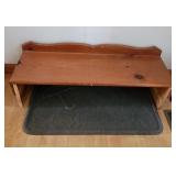 Handcrafted Shoe Bench w/ Mat