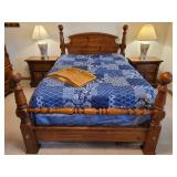 Queen Bed, 2 Night Stands plus Lamps