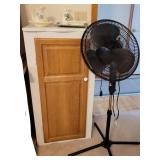 Small Cupboard and Floor Fan - works