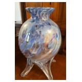 Blown Glass Vase 9" tall