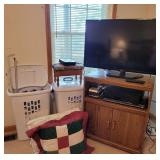 42" LG TV w/ Stand, 2 hampers full ++