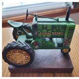 Wooden Carved John Deere Tractor
