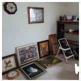 Paintings, Frames, Shelf, Step ladder ++