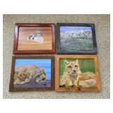 4 Pcs. Hand Crafted Art & Frames