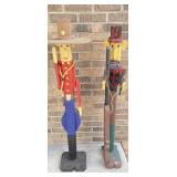 2 Pcs. Hand Crafted Wooden Tall Men