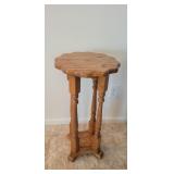 Tall Round Wood Accent Table