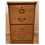 2 Drawer Wooden Filing Cabnet