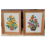 2 VIntage Needle Point Art