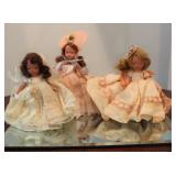 3 Vintage Story Book Bisque Dolls