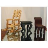 3 Pcs Wood Doll Furniture