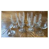 8Pcs Champagne & Wine Glasses