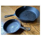 2 Pcs Cast Iron Skillets