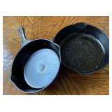 2 Pcs Cast Iron Skillets