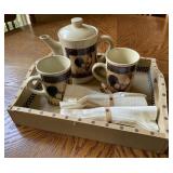3 Pcs B.I. Rooster Hen Country Morning