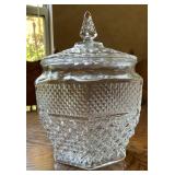 Crystal Glass Lidded Jar