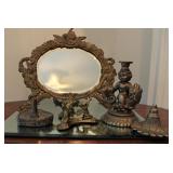 Vintage Metal Vanity Pieces