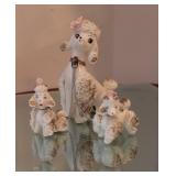 Vintage Japanese Spaghetti Poodle Mom & Pups
