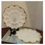Fire King Egg Plate & Relish Plate