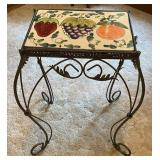 Fruit Painted Side Table