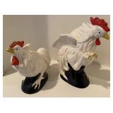 2 Pcs Ceramic Roosters